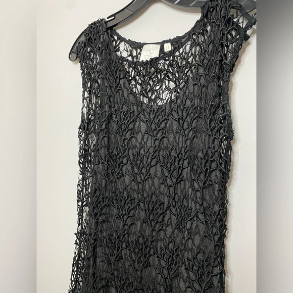 HD in Paris for Anthropologie - Crochet Overlay Dress coral pattern US4 - unique - Picture 7 of 8